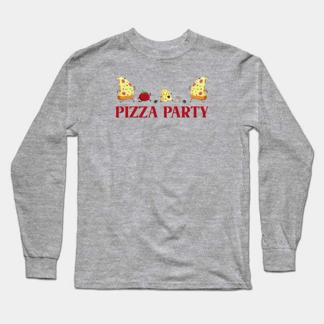 Pizza Party Long Sleeve T-Shirt by TipsyCurator